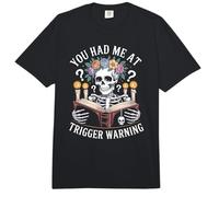 Dark Romance me tenía en Trigger Warning Skeleton Book Reader Comfort Colors Adult Heavyweight T-Shirt