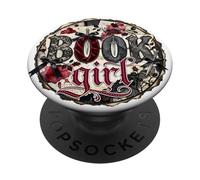 Dark Romance Reading Book Lover Goth Librarian Bookish PopSockets PopGrip Adhesivo