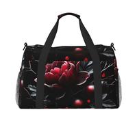 Dark Rose Beauty - Bolsa de viaje resistente al agua compacta para deportes, gimnasio y fin de semana para hombres y mujeres