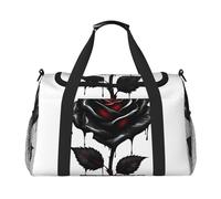 Dark Rose Bleeding Beauty - Bolsa de viaje resistente al agua, compacta para deportes, gimnasio y fin de semana para hombres y mujeres