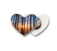 Dark ry Science Nature Scenery - Broche de metal con forma de corazón