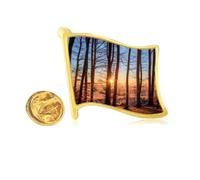 Dark ry Science Nature Scenery - Pin de solapa con bandera de metal dorado