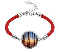 Dark ry Science Nature Scenery - Pulsera de cuerda roja de la suerte, hecha a mano