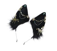 Dark Series - Diadema exótica con orejas de lobo para juegos de rol, disfraz de anime, máscaras, accesorio para la cabeza de eventos de anime, diadema de orejas de lobo para Halloween, a, Talla única