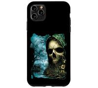 Dark Skull Lake Scene Obra de Arte de Terror Casa del Bosque embrujada Carcasa para iPhone 11 Pro MAX