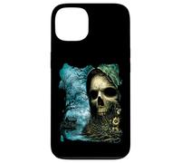 Dark Skull Lake Scene Obra de Arte de Terror Casa del Bosque embrujada Carcasa para iPhone 13