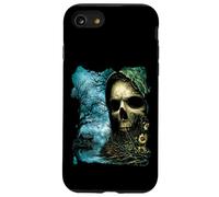 Dark Skull Lake Scene Obra de Arte de Terror Casa del Bosque embrujada Carcasa para iPhone SE (2020) / 7/8