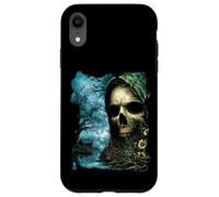 Dark Skull Lake Scene Obra de Arte de Terror Casa del Bosque embrujada Carcasa para iPhone XR