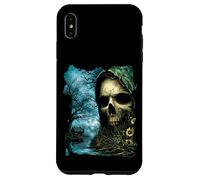 Dark Skull Lake Scene Obra de Arte de Terror Casa del Bosque embrujada Carcasa para iPhone XS MAX