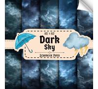 Dark Sky Scrapbook Paper: 20 Double Sided Sheets, Stormy Sky for Card Making, Scrapbooking, Origami, Mixed Media, & More