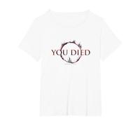 【Dark Souls】 Dark Souls 005 Camiseta, Mujer Tallas Grandes, Blanco, 1XL Grande