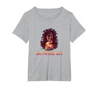 【Dark Souls】 Dark Souls 017 Camiseta, Mujer Tallas Grandes, Gris Jaspeado, 5XL Grande