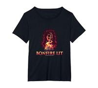 【Dark Souls】 Dark Souls 017 Camiseta, Mujer Tallas Grandes, Negro, 1XL Grande
