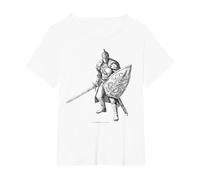 【Dark Souls】 Dark Souls 023 Camiseta, Mujer Tallas Grandes, Blanco, 5XL Grande
