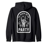 Dark Spooky Til Death Do Us Fiesta Esqueleto Boda Halloween Sudadera con Capucha