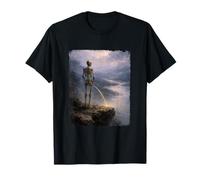 Dark Surreal Art Death Pissing Skeleton Gothic Weird Humor Camiseta