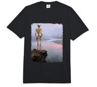 Dark Surreal Art Death Pissing Skeleton Gothic Weird Humor Comfort Colors Adult Heavyweight T-Shirt