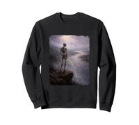 Dark Surreal Art Death Pissing Skeleton Gothic Weird Humor Sudadera