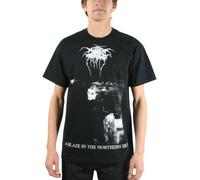 DARK THRONE - Trono Oscuro - Hombres A Blaze in the Sky Norte T-shirt de Negro, Medium, Black