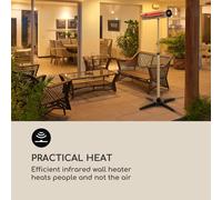 Dark Wave Stand Calentador radiante infrarrojo 2000 W tubo de carbono recubierto de oro IP65 soporte Blumfeldt