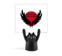 Dark Wings Dark Words Art Deco Fashion Memo Holder Cartoon Black Cat Stand Decoración