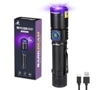 DARKBEAM Linterna UV de luz negra LED 395 NM, linternas ultravioleta, lámpara de madera, recargable USB-C enfocable, resistente al agua para detectar escorpiones y luz de resina UV