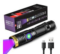 DARKBEAM Linternas UV Ultravioleta 395nm Recargable Linterna Luz negra Lámpara de madera, Mini linterna LED portátil, Tamaño de bolsillo clip, Detectores de orina de mascota, Curado de resina 400nm