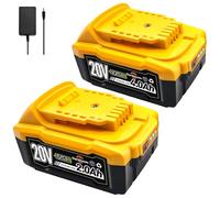 Darkboom 2 baterías de 2.0 Ah 4.0 Ah, batería de 20 V máx. compatible con herramientas Dewalt, incluye un cargador adaptador de batería