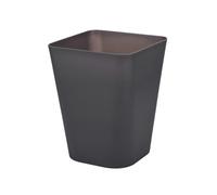 (DarkBrown)Small Waste Basket Trash Can Large Capacity Solid Color Easy to Clean Indoor Outdoor Plastic Garbage