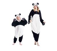 DarkCom Panda Gigante Onesie para Niños y Adultos, Carnaval Ropa de Dormir para Niños y Padres,Cosplay Halloween Disfraz Animales Navidad Pijamas 8-9 años