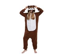 DarkCom Unisex Adulto Cosplay Ardilla Animal Onesie Kigurumi Disfraces One Piece Pijamas Carnaval Ropa de Dormir L