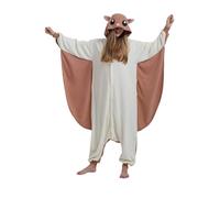 DarkCom Unisex Adulto Cosplay Ardilla voladora Animal Onesie Kigurumi Disfraces One Piece Pijamas Carnaval Ropa de Dormir 2XL