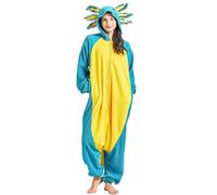 DarkCom Unisex Adulto Cosplay Axolotl Azul Animal Onesie Kigurumi Pijamas L
