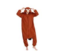 DarkCom Unisex Adulto Cosplay Castor Animal Onesie Kigurumi Disfraces One Piece Pijamas Carnaval Ropa de Dormir XL