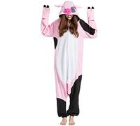 DarkCom Unisex Adulto Cosplay Cerdo Blanco Animal Onesie Kigurumi XL