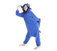 DarkCom Unisex Adulto Cosplay Esqueleto Gato Animal Onesie Kigurumi Disfraces One Piece Pijamas Carnaval Ropa de Dormir M