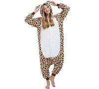DarkCom Unisex Adulto Cosplay Leopardo Animal Onesie Kigurumi Disfraces One Piece Pijamas Carnaval Ropa de Dormir M