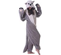 DarkCom Unisex Adulto Cosplay Nutria de mar Animal Onesie Kigurumi Disfraces One Piece Pijamas Carnaval Ropa de Dormir XL