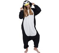 DarkCom Unisex Adulto Cosplay Pingüino Animal Onesie Kigurumi Disfraces One Piece Pijamas Carnaval Ropa de Dormir XL
