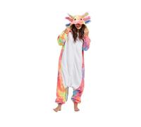 DarkCom Unisex Adulto Cosplay Teñido Rojol Axolotl Animal Onesie M
