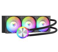 darkFlash DG360 - Enfriador líquido todo en uno para CPU, bomba de alto rendimiento, sincronización ARGB, ventiladores de conexión en cadena PWM, enfriador AIO compatible con Intel 1851/1700, AMD AM4