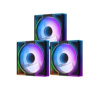 darkFlash DM8 - Ventiladores de carcasa de PC de 120 mm, ventiladores de caja de espejo infinito, sincronización PWM ARGB, 1600 rpm, alto flujo de aire 56 CFM, bajo ruido 32,5 dBA, ventilador