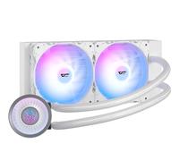 darkFlash DNA240A AIO - Enfriador líquido para CPU - Bomba de alto rendimiento - Sincronización ARGB - Ventiladores PWM - Logotipo DarkFlash personalizable compatible con Intel 1700/1200