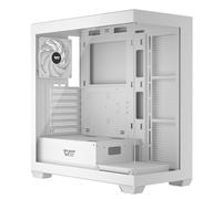 darkFlash DS900 ATX - Carcasa para PC para juegos de torre media, diseño de visión completa de vidrio templado dual, 1 ventilador PWM preinstalado (no RGB), puerto frontal tipo C, soporta radiador de