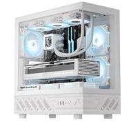 darkFlash DS950 ATX - Carcasa para PC para juegos de torre media, paneles laterales de vidrio templado duales, 3 ventiladores PWM ARGB preinstalados, E/S frontal USB-C, soporte de radiador de 360 mm