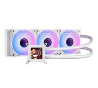 darkFlash DV360S - Enfriador líquido todo en uno para CPU, pantalla LCD de 3.2 pulgadas con resolución de 320 x 320, sincronización ARGB, ventiladores PWM radiador de 360 mm, enfriador Aio para CPU PC