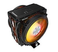 darkFlash Enfriador de aire para CPU E400 Plus, pantalla digital, ventiladores ARGB duales, color negro