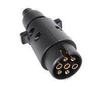 DARKGUARD 1 pedazo Enchufe 7pines Remolque 12v ISO1724,Impermeable,Zócalo Caravana 7Pines Macho, Adaptador Enchufe 7pin per Remolque,Conector 7polos 12v per Agrícola Remolque Camión Caravana (DG7PR-1)
