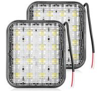 DARKGUARD 2 x Luz Trasera de Marcha Atrás 16LED Blanco Brillantes Homologadas E9 IP67 Impermeable 12V/24V 1,9W Piloto de Marcha Atrás del Remolque para Camión Caravana Tractor