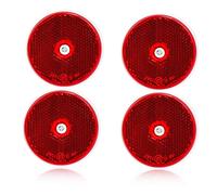 DARKGUARD 4xCatadioptrico Redondo Trasero Rojo Tornillo para Remolque Ø60 mm Homologados EReflectantes Redondo Rojo Tornillo para Remolque Valla Camión RV (Rojo-Redondo-Tornillo-4Piezas)